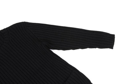 Y's for men Black Wool Low Gauge Knit Sweater Size M