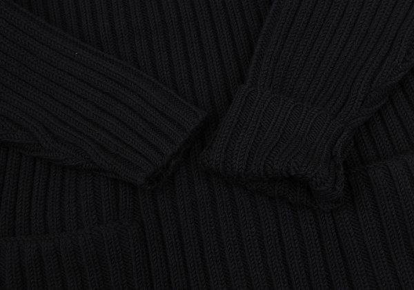 Y's for men Black Wool Low Gauge Knit Sweater Size M