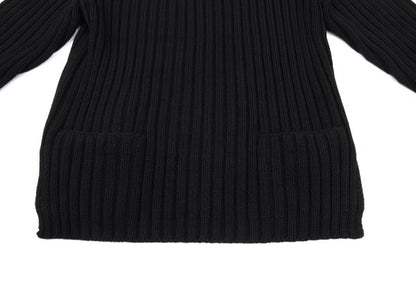 Y's for men Black Wool Low Gauge Knit Sweater Size M