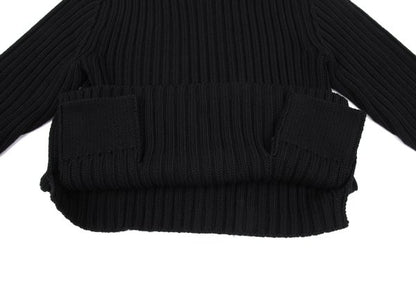 Y's for men Black Wool Low Gauge Knit Sweater Size M