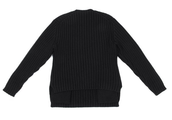 Y's for men Black Wool Low Gauge Knit Sweater Size M