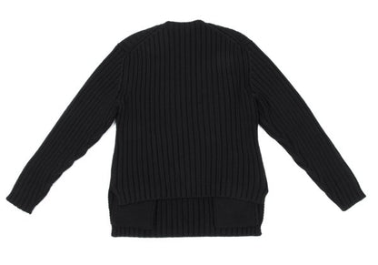 Y's for men Black Wool Low Gauge Knit Sweater Size M