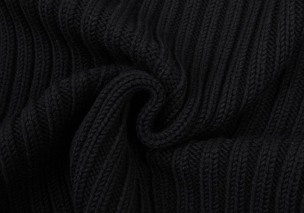 Y's for men Black Wool Low Gauge Knit Sweater Size M