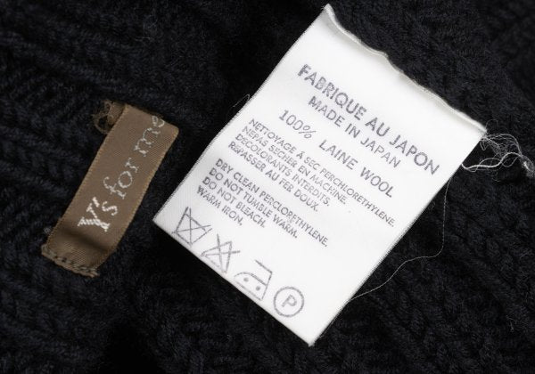 Y's for men Black Wool Low Gauge Knit Sweater Size M