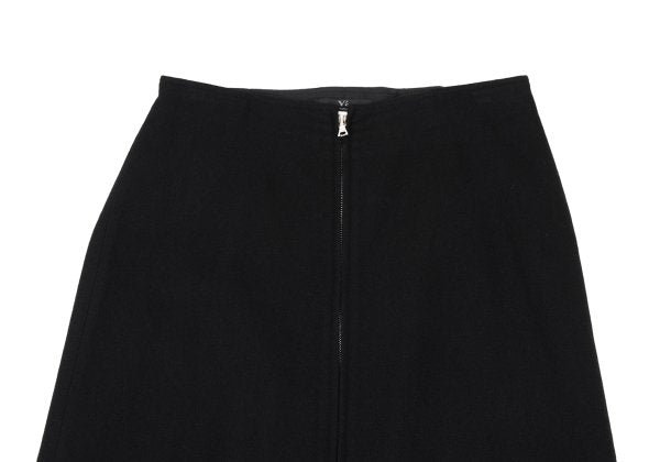 Y's Wool Blend Zip Maxi Skirt Black Size 3