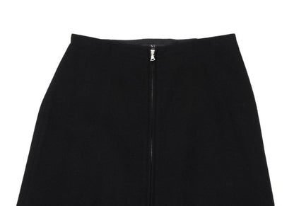 Y's Wool Blend Zip Maxi Skirt Black Size 3