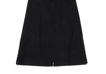 Y's Wool Blend Zip Maxi Skirt Black Size 3