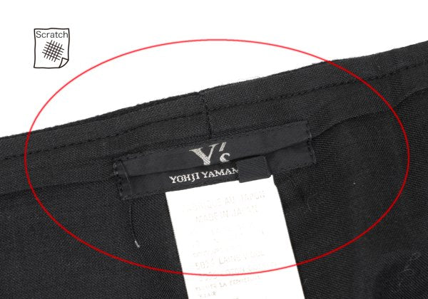 Y's Wool Blend Zip Maxi Skirt Black Size 3