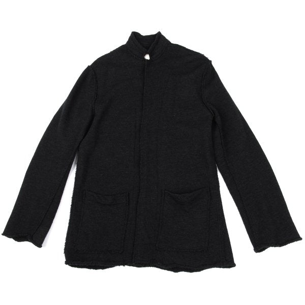 Y's Wool Cut-Off Knit Jacket Charcoal Size 3