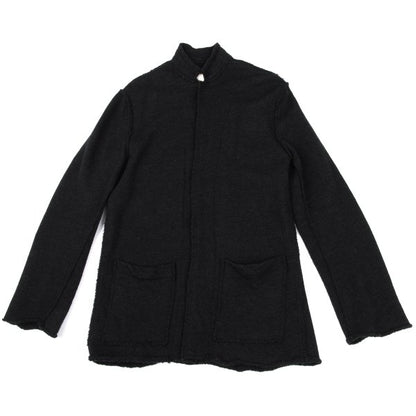 Y's Wool Cut-Off Knit Jacket Charcoal Size 3