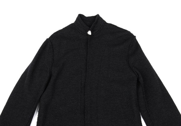 Y's Wool Cut-Off Knit Jacket Charcoal Size 3