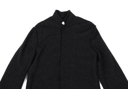 Y's Wool Cut-Off Knit Jacket Charcoal Size 3