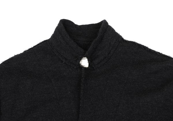 Y's Wool Cut-Off Knit Jacket Charcoal Size 3