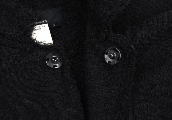 Y's Wool Cut-Off Knit Jacket Charcoal Size 3