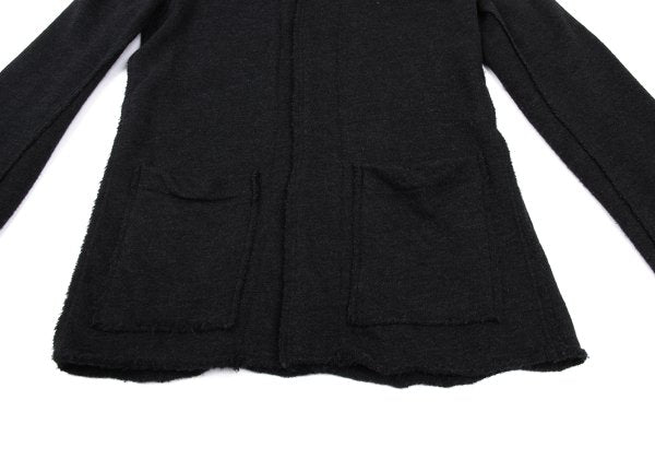 Y's Wool Cut-Off Knit Jacket Charcoal Size 3