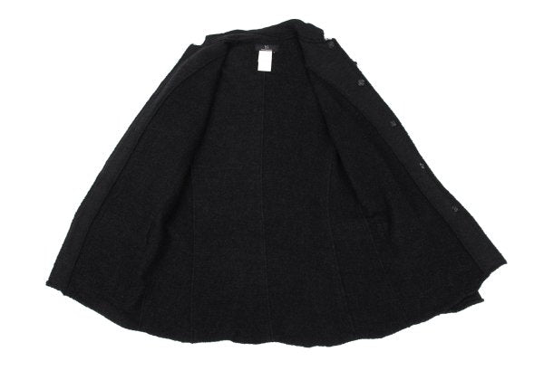 Y's Wool Cut-Off Knit Jacket Charcoal Size 3