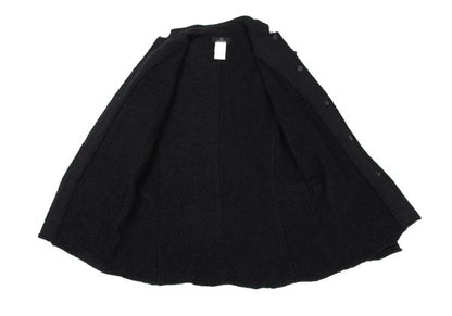 Y's Wool Cut-Off Knit Jacket Charcoal Size 3