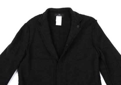 Y's Wool Cut-Off Knit Jacket Charcoal Size 3