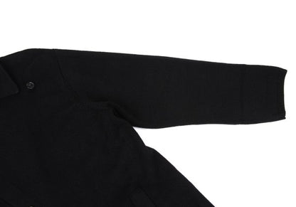 Y's Wool Knit Long Jacket Black Size M