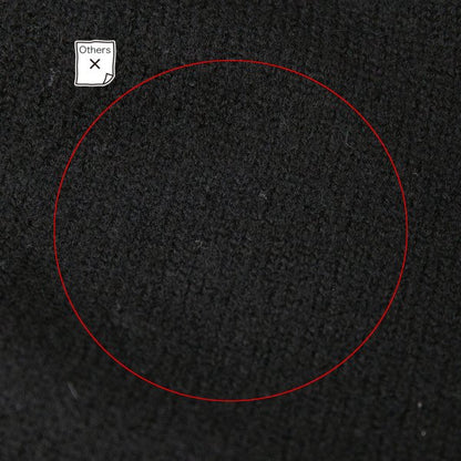 Y's Wool Knit Long Jacket Black Size M