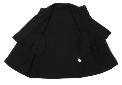 Y's Wool Knit Long Jacket Black Size M