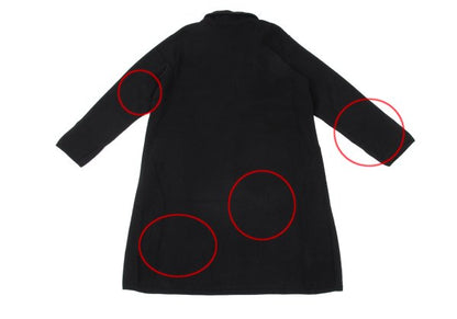 Y's Wool Knit Long Jacket Black Size M