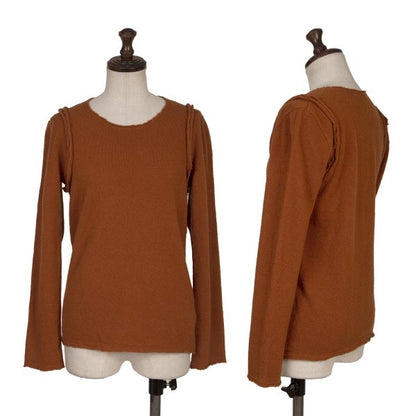 COMME des GARCONS Wool Blend Cut-off Sweater Brown Size M