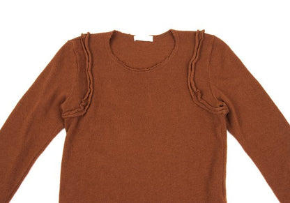 COMME des GARCONS Wool Blend Cut-off Sweater Brown Size M