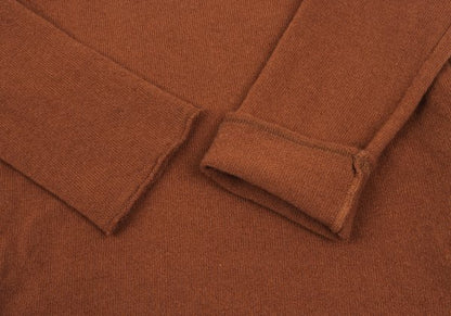 COMME des GARCONS Wool Blend Cut-off Sweater Brown Size M