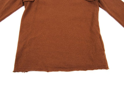 COMME des GARCONS Wool Blend Cut-off Sweater Brown Size M