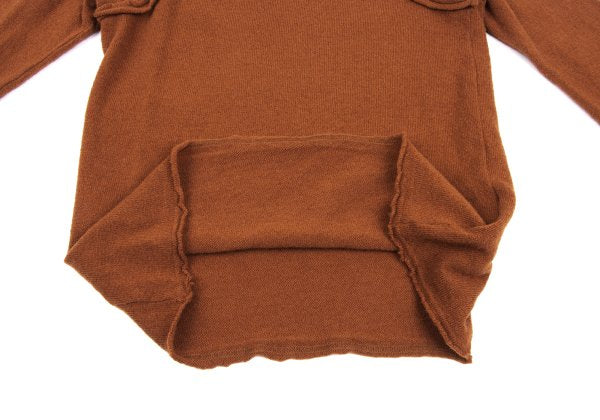 COMME des GARCONS Wool Blend Cut-off Sweater Brown Size M
