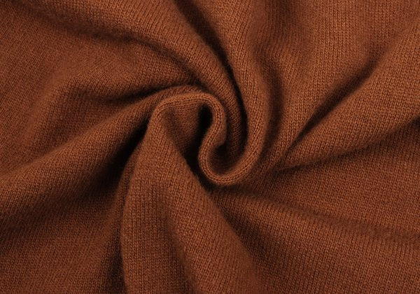 COMME des GARCONS Wool Blend Cut-off Sweater Brown Size M