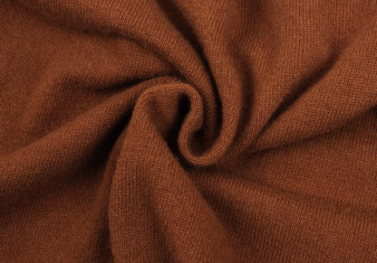 COMME des GARCONS Wool Blend Cut-off Sweater Brown Size M