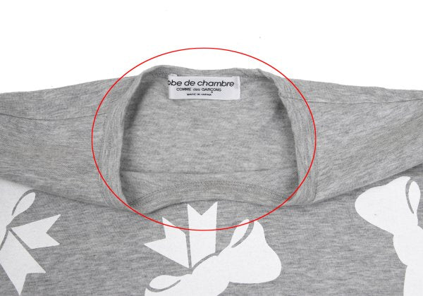 COMME des GARCONS robe de chambre Front T-Shirt Gray Size M