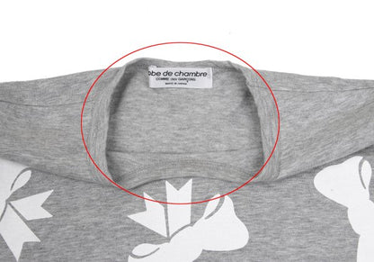 COMME des GARCONS robe de chambre Front T-Shirt Gray Size M