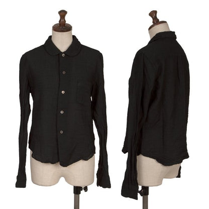 COMME des GARCONS Garment Dyed Wool Blend Shirt Black Size M