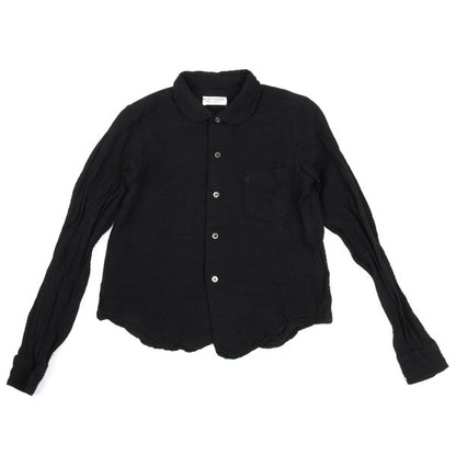 COMME des GARCONS Garment Dyed Wool Blend Shirt Black Size M