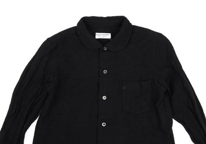 COMME des GARCONS Garment Dyed Wool Blend Shirt Black Size M