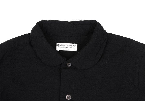 COMME des GARCONS Garment Dyed Wool Blend Shirt Black Size M