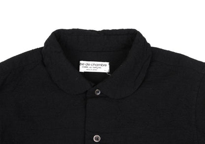 COMME des GARCONS Garment Dyed Wool Blend Shirt Black Size M
