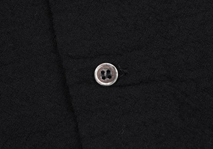 COMME des GARCONS Garment Dyed Wool Blend Shirt Black Size M
