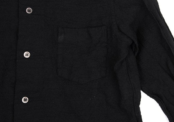 COMME des GARCONS Garment Dyed Wool Blend Shirt Black Size M