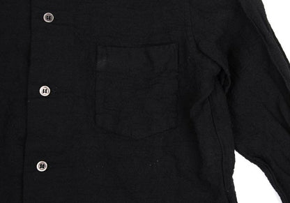COMME des GARCONS Garment Dyed Wool Blend Shirt Black Size M