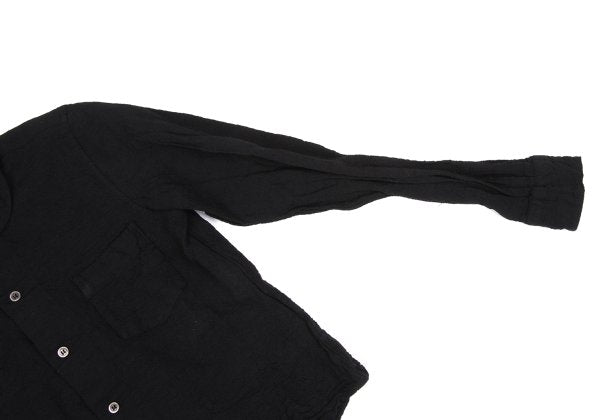 COMME des GARCONS Garment Dyed Wool Blend Shirt Black Size M