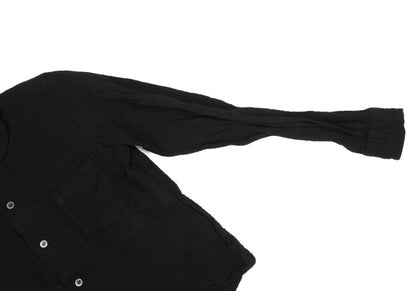 COMME des GARCONS Garment Dyed Wool Blend Shirt Black Size M
