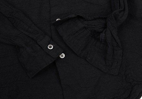 COMME des GARCONS Garment Dyed Wool Blend Shirt Black Size M