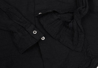 COMME des GARCONS Garment Dyed Wool Blend Shirt Black Size M