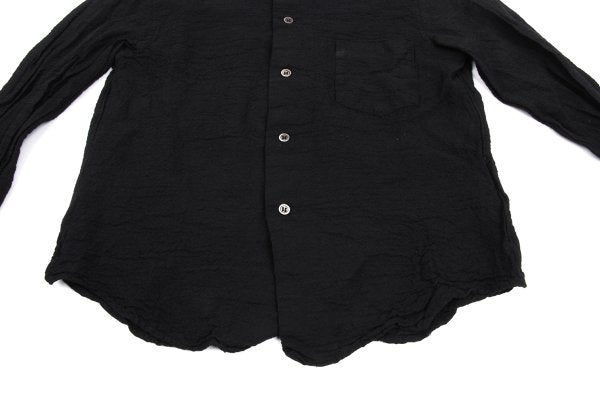 COMME des GARCONS Garment Dyed Wool Blend Shirt Black Size M