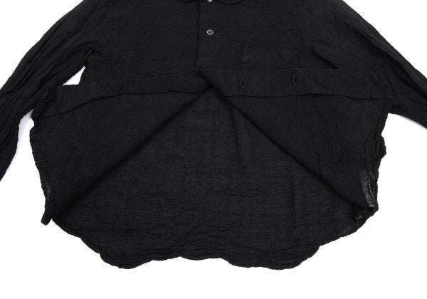COMME des GARCONS Garment Dyed Wool Blend Shirt Black Size M