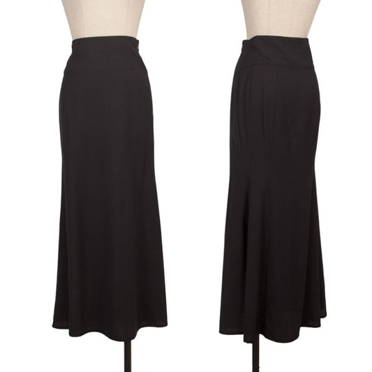 Yohji Yamamoto FEMME Wool Gabardine Flare Skirt Blue Size S